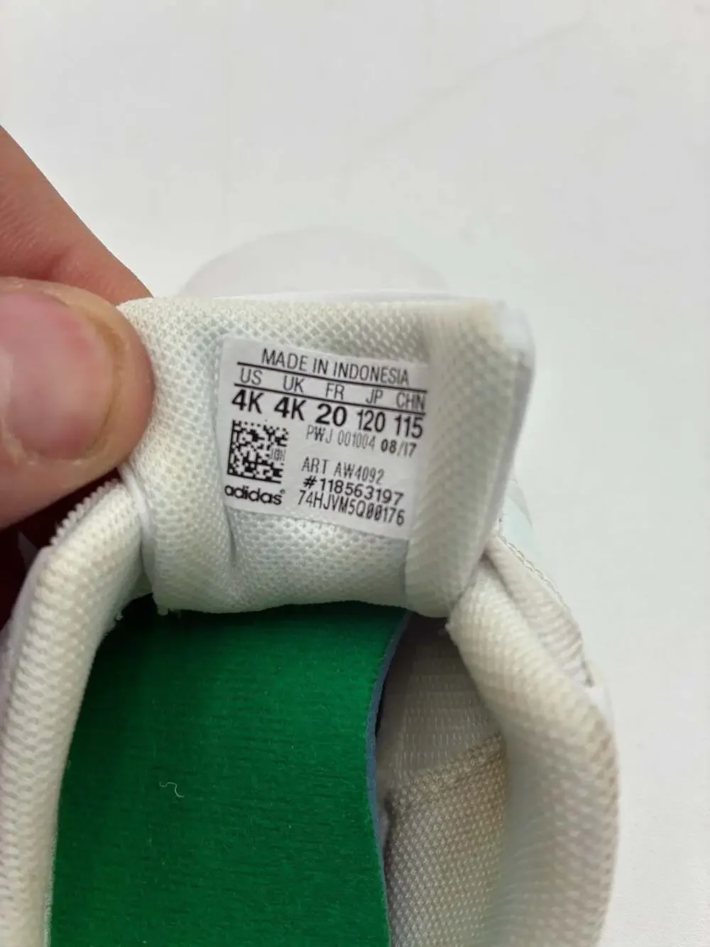 Adidas VS Advantage Crib Infant Baby Shoes White/Green 4K Toddler